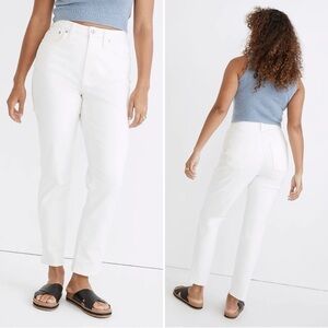 Madewell NWT Curvy Perfect Vintage Jeans 32 14 Tile White high rise waist retro